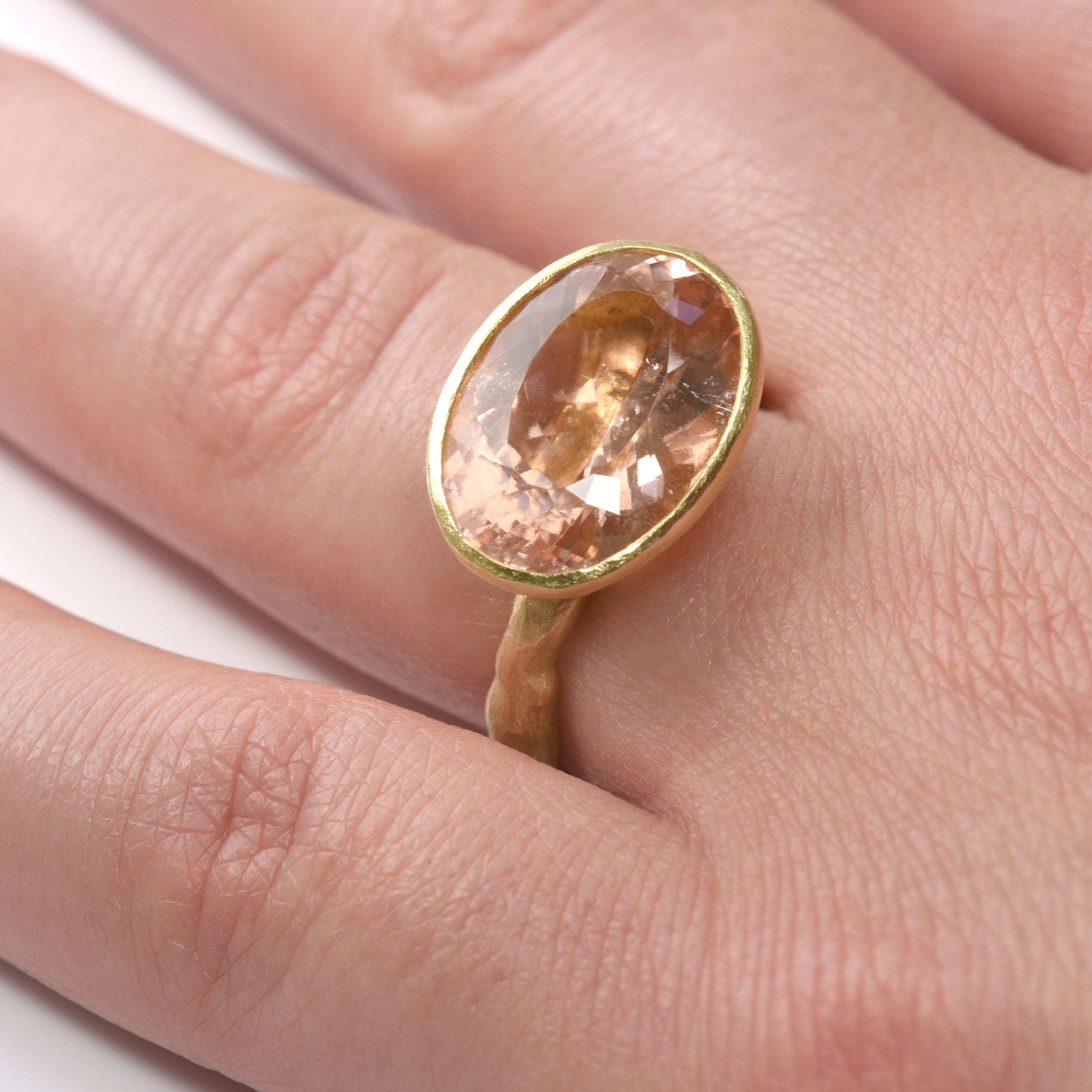 Rose Morganite 18k Gold Ring by Disa Allsopp