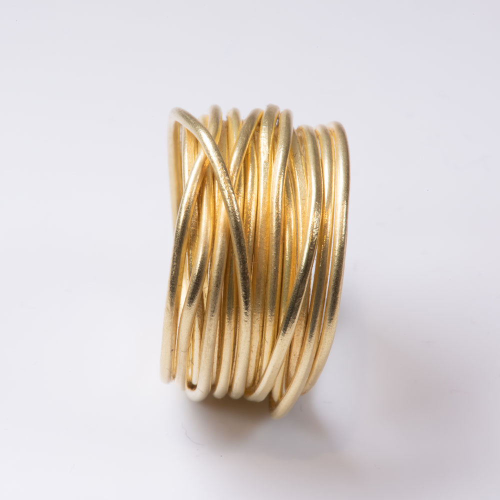 Gold Spaghetti Ring by Disa Allsopp
