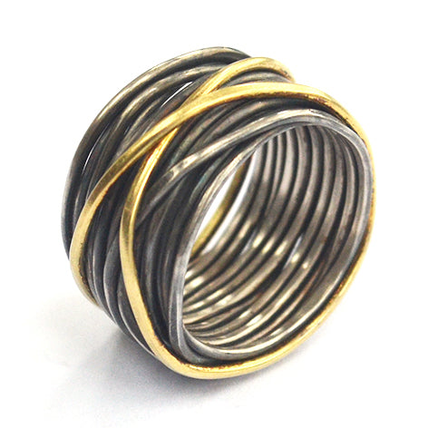 Two Gold Strand Spaghetti Ring
