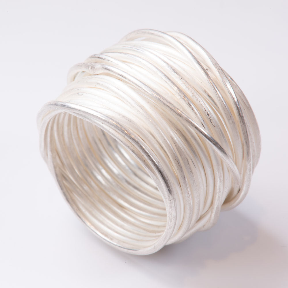Silver Grande Spaghetti Ring by Disa Allsopp