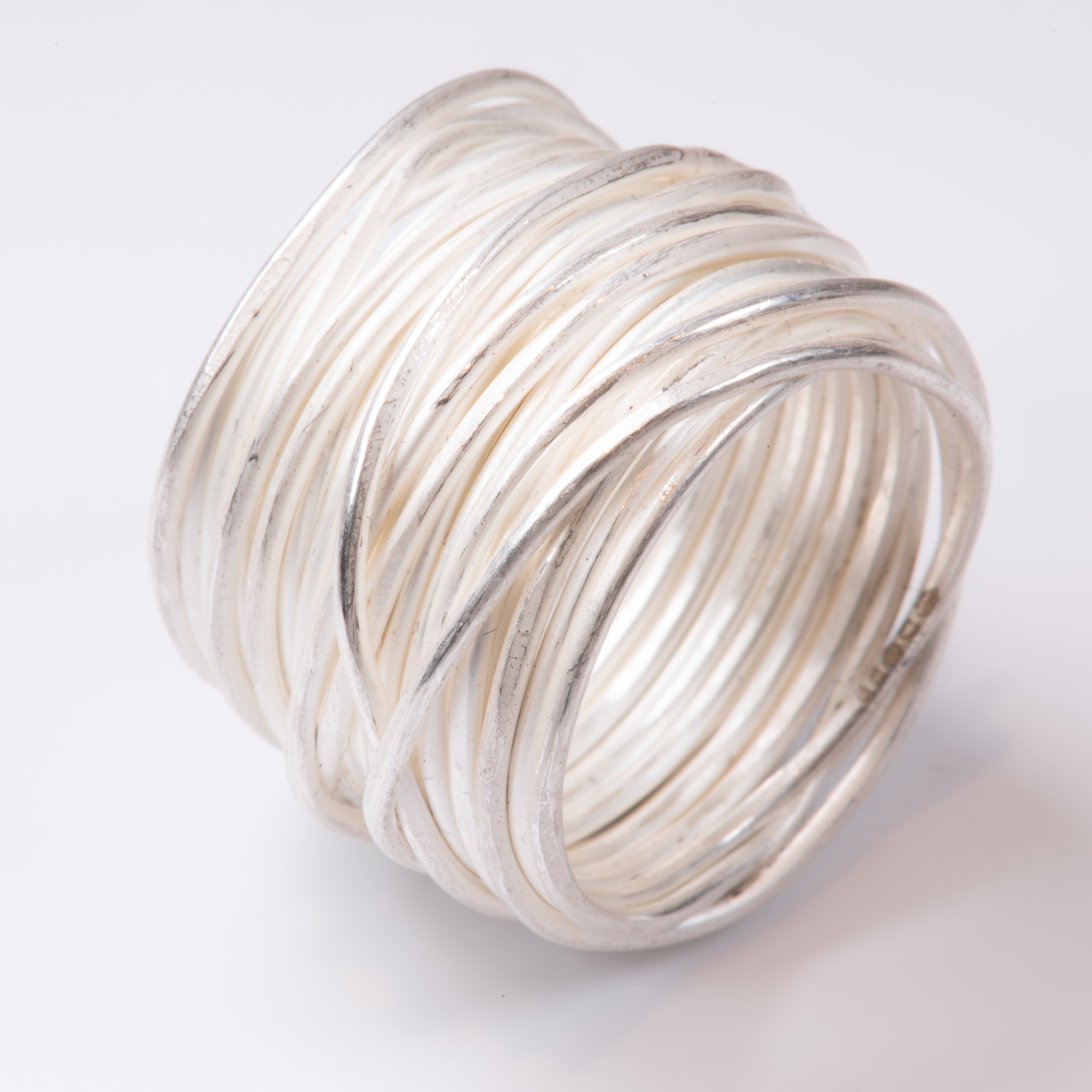 Silver Grande Spaghetti Ring by Disa Allsopp