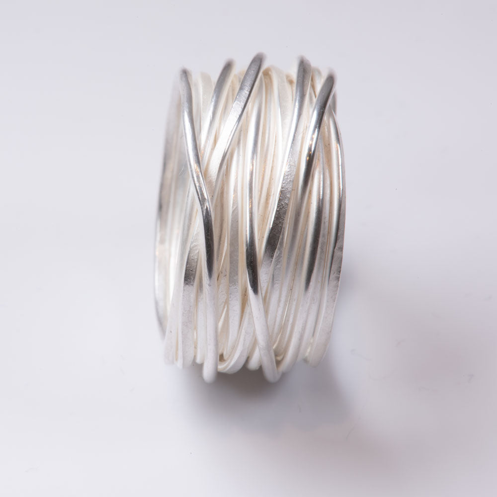 Silver Spaghetti Ring by Disa Allsopp