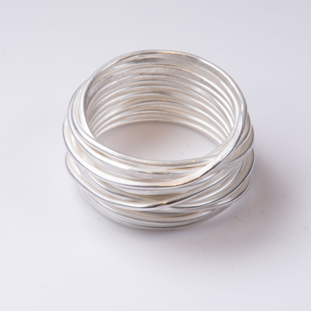 Silver Spaghetti Ring by Disa Allsopp