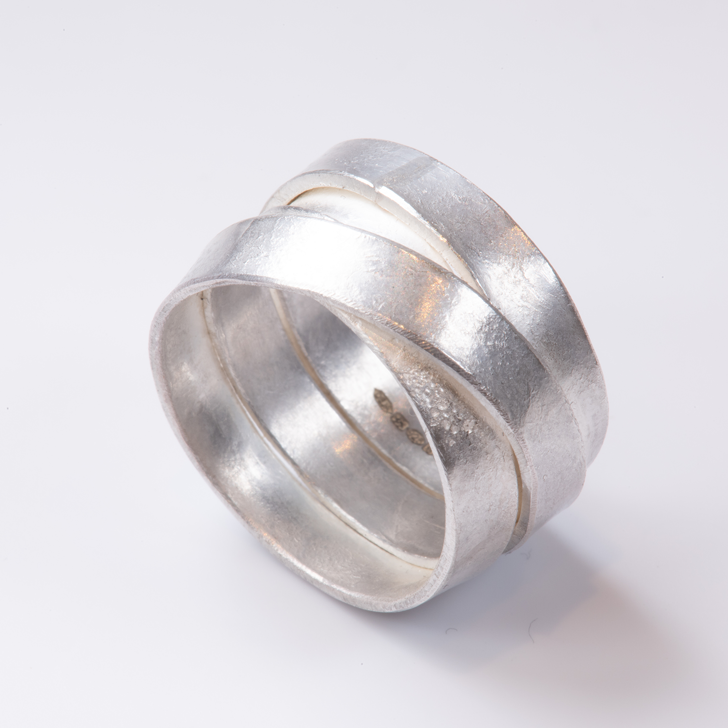 Silver Tagliatelle Ring by Disa Allsopp
