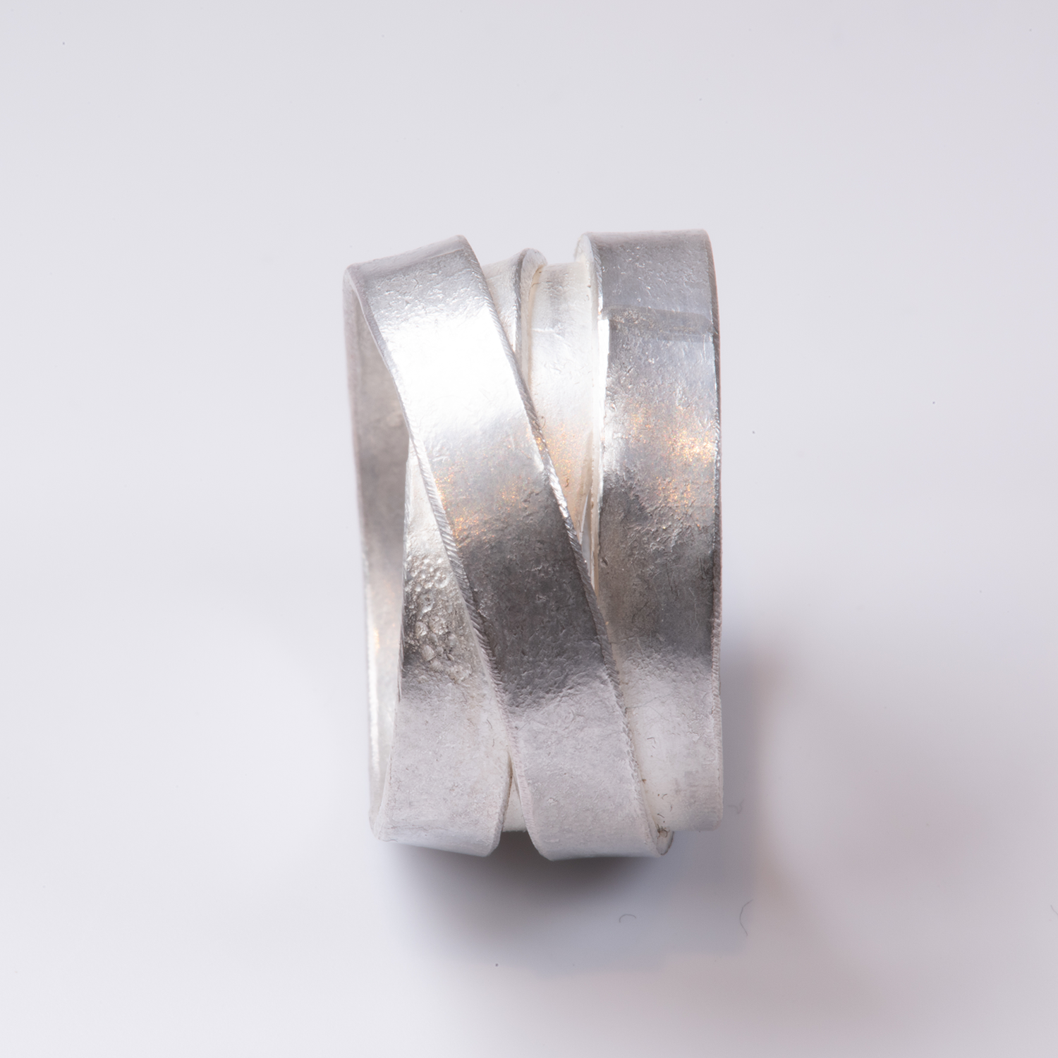 Silver Tagliatelle Ring by Disa Allsopp
