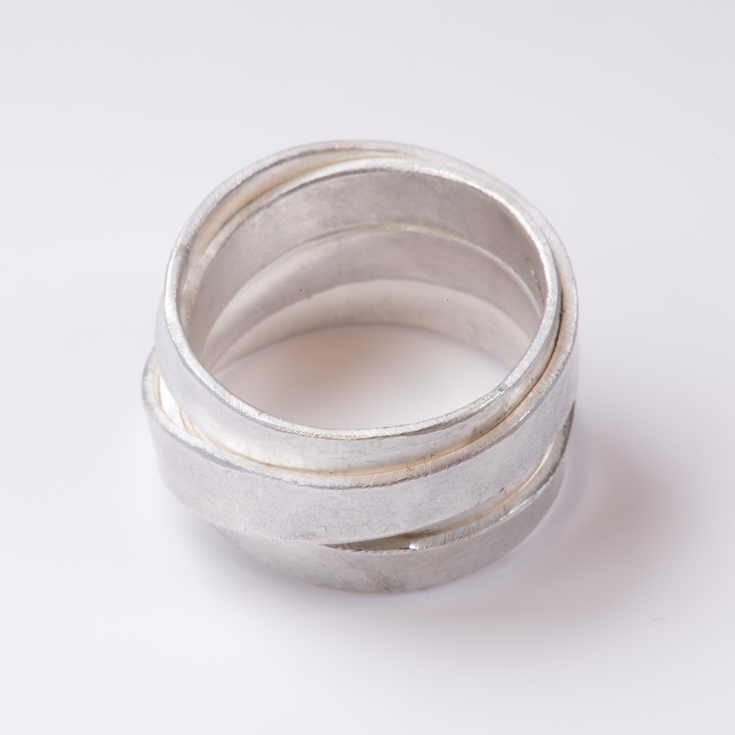 Silver Tagliatelle Ring by Disa Allsopp