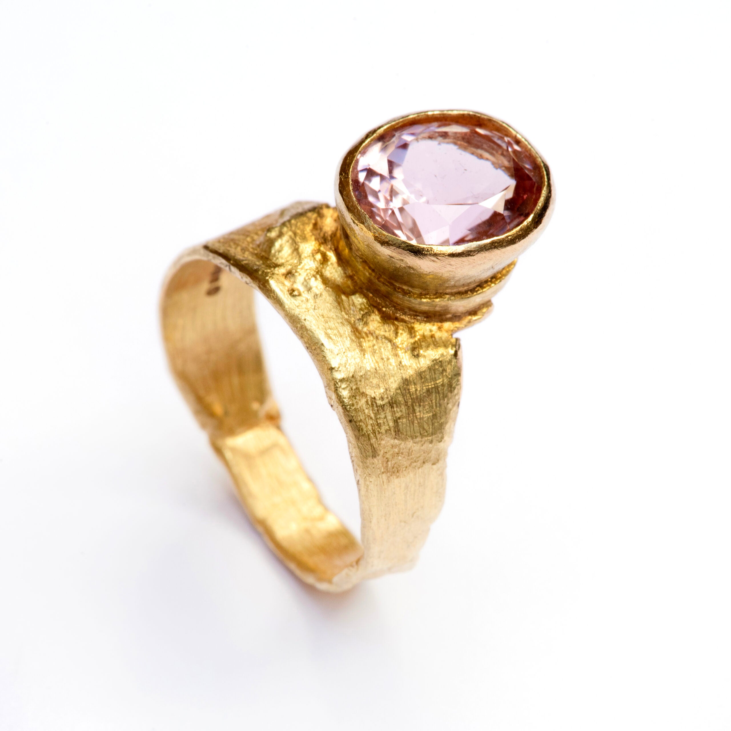 Kenyan Pink Tourmaline Crown Ring