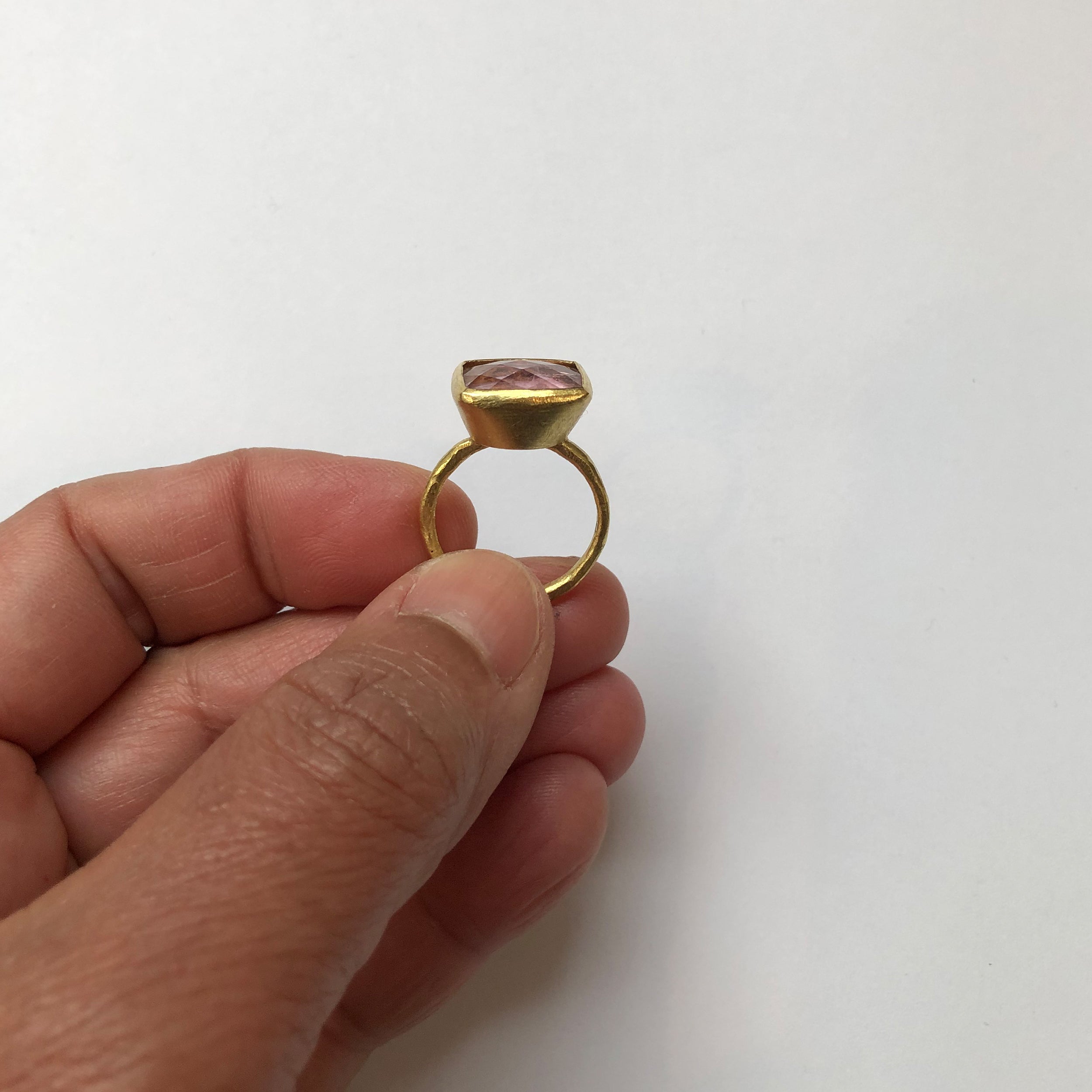 Pink Tourmaline 18k Gold Ring by Disa Allsopp